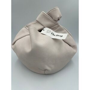 The Drop Women's Revolve Top Handle Bag White Faux Leather Small